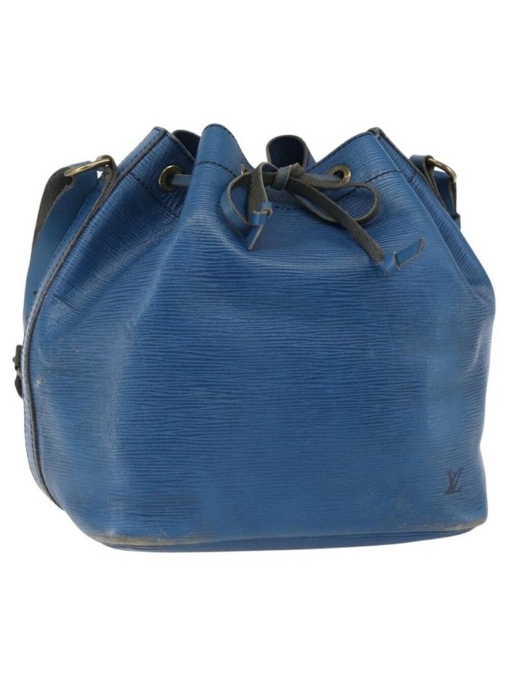 Authentic LOUIS VUITTON Epi Petit Noe Shoulder Bag Blue M44105 LV